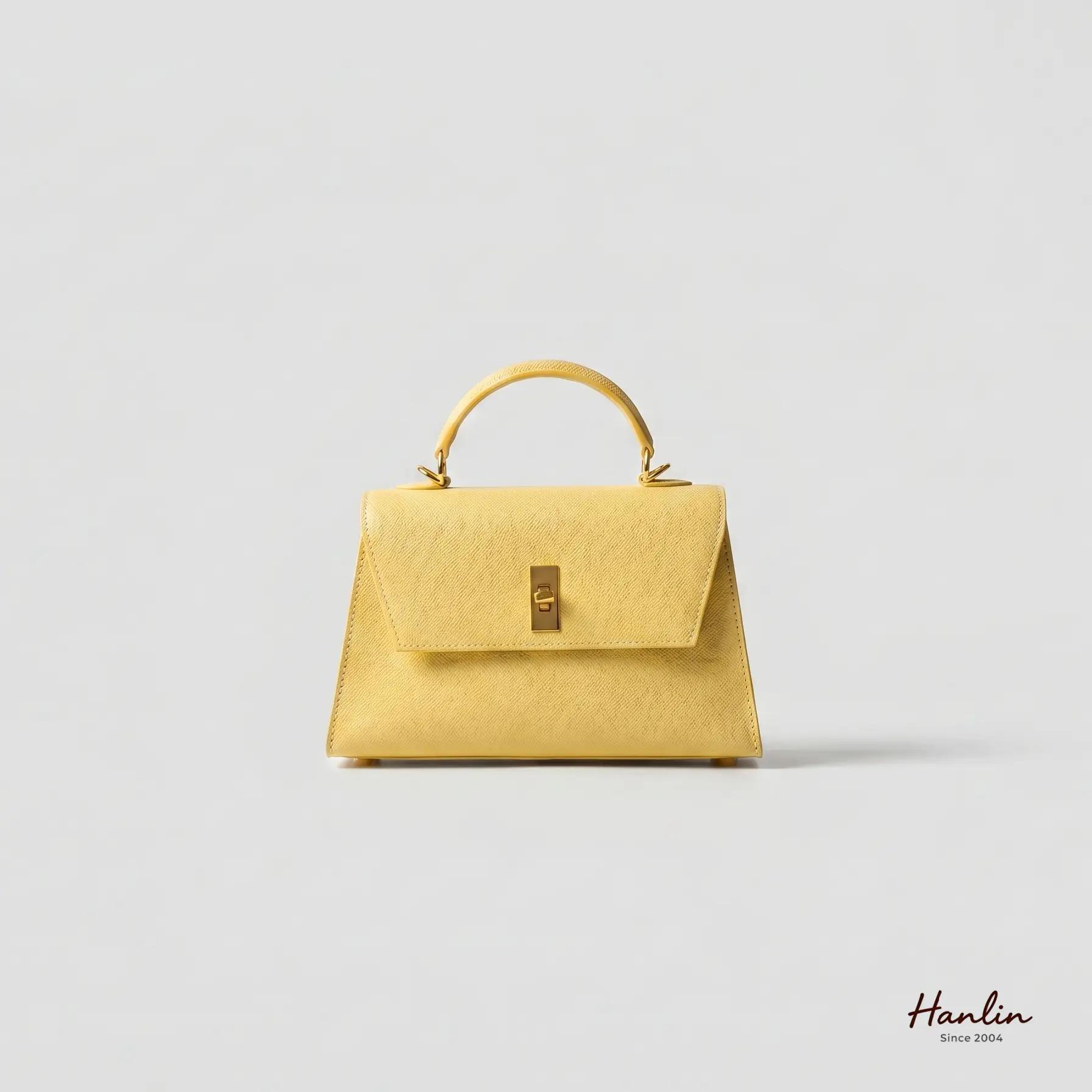 Elevate Your Style with the Yellow Structured Handbag