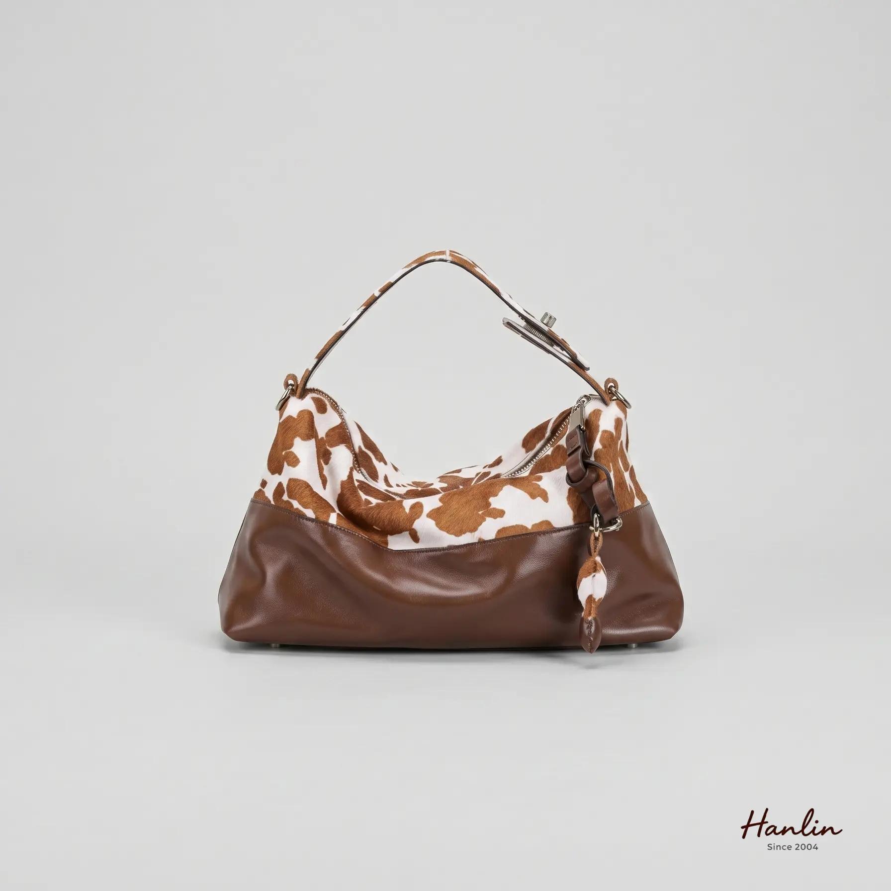 Effortlessly Stylish Hobo Bags: Cow Print Charm